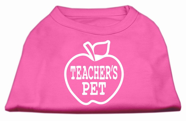 Teachers Pet Screen Print Shirt Bright Pink XS